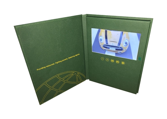 Good price Leather Cover Custom Video Ecard Virtual Video Greeting Card For Invitation online
