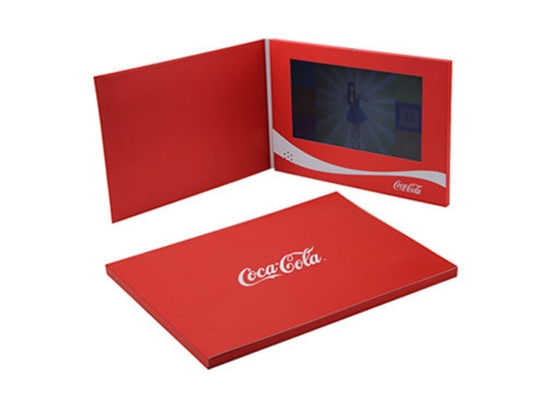 Good price New technology hot sale CocaCola custom 4C printing lcd video brochure 7 screen inch video in brochure card online