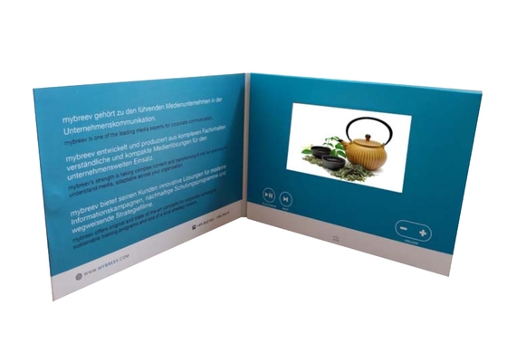 Good price Fully customizable video book brochure 4.3inch screen A5 landscape video brochure card  for business marketing and event online