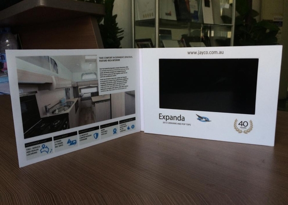 Good price Art & Craft Materials promotional 7''  TFT LCD brochures rechargeable video brochure card with Custom printed designs online