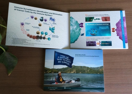 Good price 2017 custom design TFT Screen  LCD Video Brochure Digital Advertising Branding brochures with full color printing online