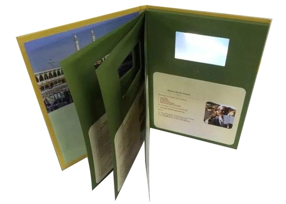 Good price Fully customizable4.3'' LCD screen video brochure card multi-page video book/booklet led light control video card online