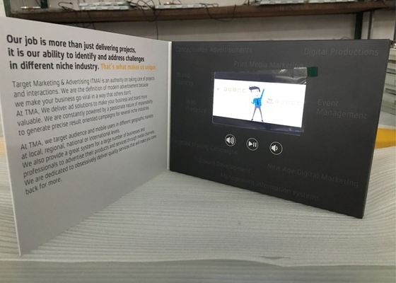 Good price Paper Material Lcd Greeting Card 4.3 Inch 350mAh-2000mAh Li-Ion Battery online
