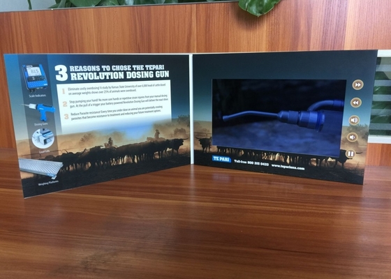 Good price Customized printed design video brochure 10'' wide screen video advertising cards for product sales online