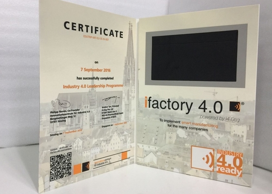 Good price 2017 matt lamination printing 7'' screen video display brochure  Digital Video Screens for Industrial advertising online