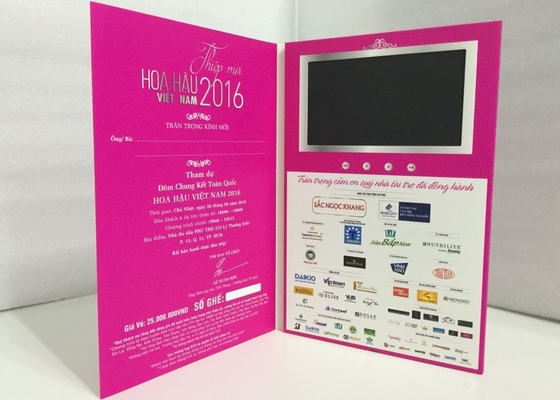Good price Advertisement and promotion Use 5inch LCD screen  video brochure with A5 size silver foil printing online