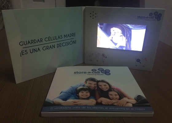 Good price Advertisement and promotion Use 5inch LCD screen  video brochure with A5 size silver for healthcare marketing online