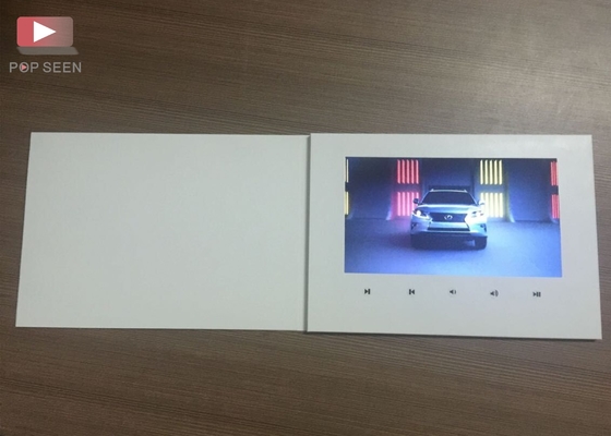 Good price High impact promotional video brochure 10'' wide screen video business cards plain white card online