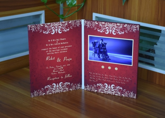 Good price A4 Size Video Greeting Card Wedding Convenient With USB Cable online