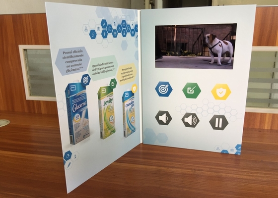 Good price Video in print technology 7inch lcd screen video brochures digital video business card for medical/pharmaceuticals brand online