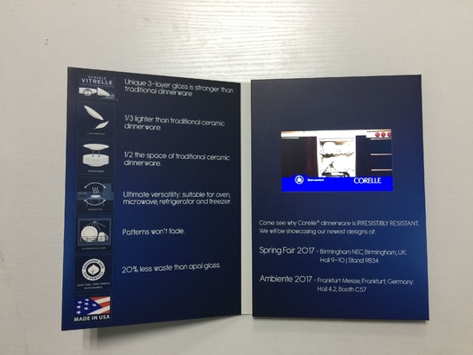 Good price Book Style and Paper Material digital video card 4.3'' lcd screen video brochure for event invitation online