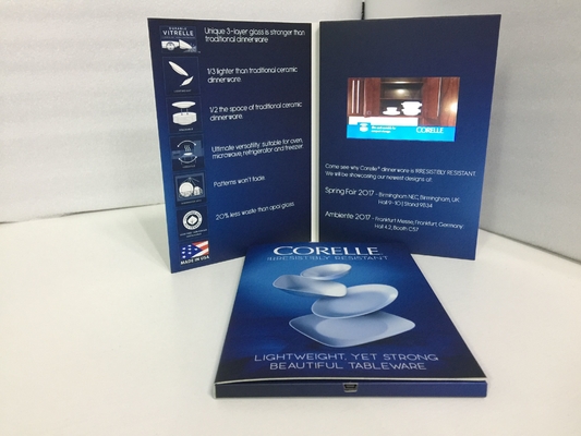 Good price 4.3 Inch Digital Lcd Video Brochure Card For Event Video Marketing 256MB online