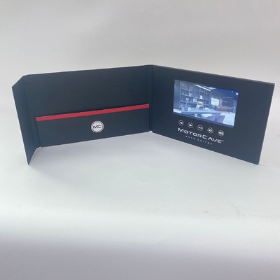 Good price Premium Custom Tri Fold Video Booklet 7 Inch HD Screen With Embossed Foiled Logo online