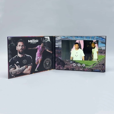 Bon prix Brochure vidéo LCD personnalisée à couverture rigide, écran 7 pouces, pour artistes, musiciens et influenceurs en ligne
