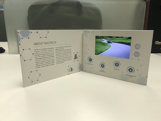 Good price Paper craft  5inch LCD screen Video Brochure business promotional card  Brandng with video company introduction online