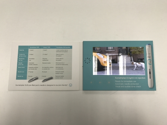 Good price Custom design paper craft Style and event launch 7inch LCD screen Digital video brochure card Video booklet for medical online