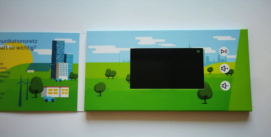 Good price Custom design paper material display video card 4.3'' lcd screen video brochure digital video marketing book online