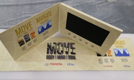 Good price Custom design paper craft Style and event launch 7inch LCD screen video brochure card Video booklet for automotive online
