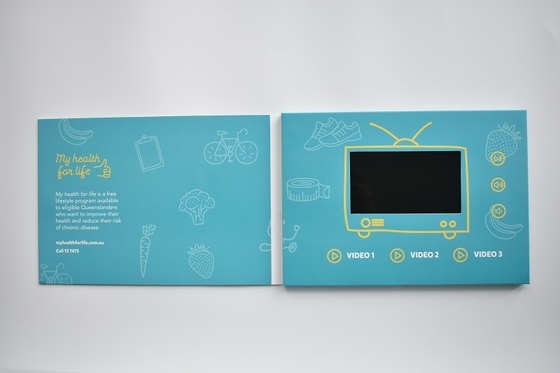 Good price Custom design paper material display LCD screen video brochure 4.3'' video in folder digital video marketing book online