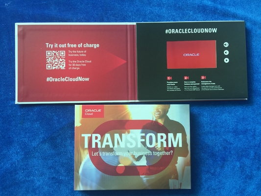 Good price Cardboard Video Screen Brochure 4.3 Inch Hard Cover With USB Port online