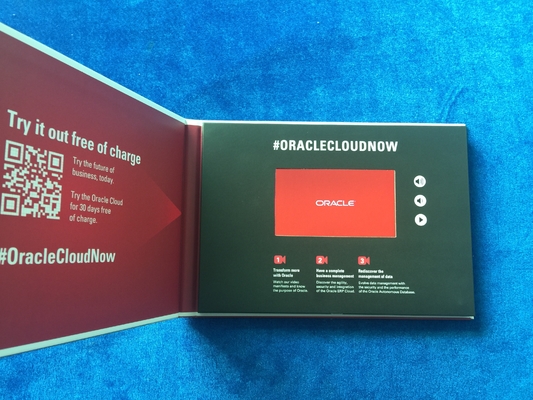 Good price Custom design hardboard LCD video brochure card 4.3'' screen Hard cover marketing video book online