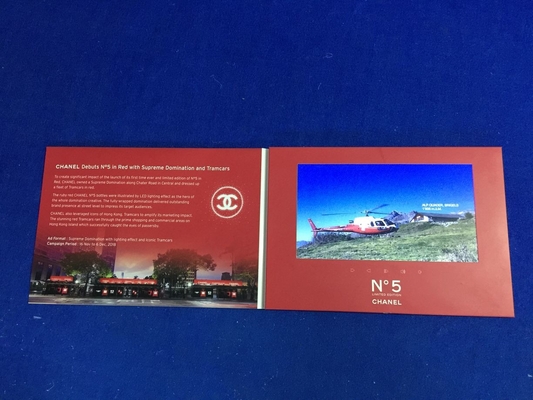 Good price Full color printing  A4 size video brochure with video screen 10''  LCD video advertising book for  brand strategy online