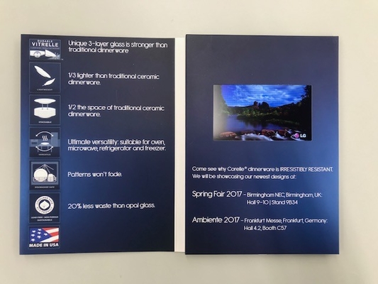 Good price Paper Video Invitation Card 4.3 Inch LCD Screen Video Invitation Card For Promotion online