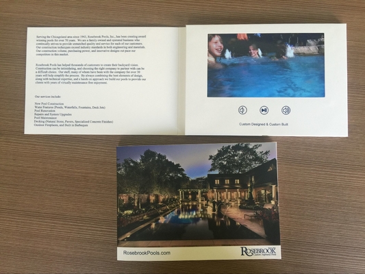 Good price Custom design 7'' screen size lcd video video brochure video business card for construction event/service introduction online