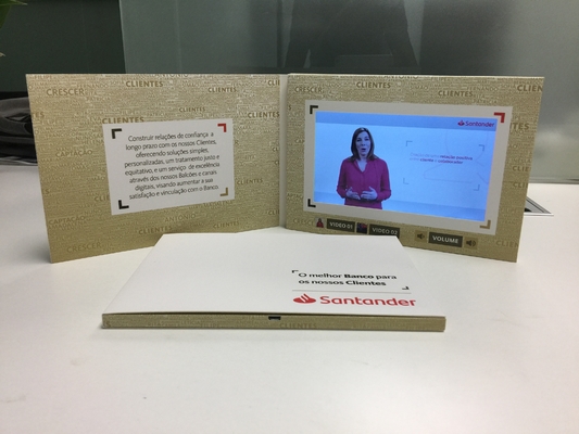 Buen precio Tarjeta de invitación de cumpleaños de vídeo portátil de 7 pulgadas con múltiples botones de vídeo en línea