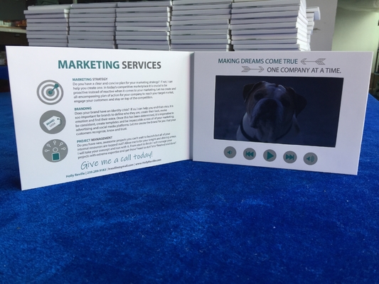 Good price High Impact Interactive Custom Video Greeting Cards Lcd Screen Video Brochure online