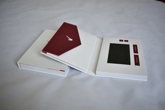 Good price Custom Priting LCD Video Brochure Convenient With Inside Pocket For Postcards online