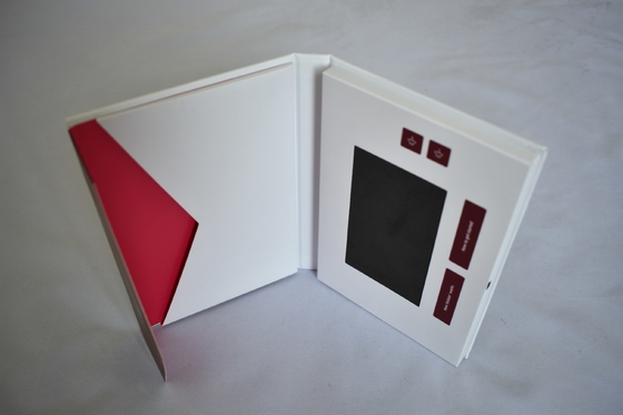Good price Hard Cover Custom Video Mailers A5 Size With Pocket 5 Inch Tft Screen online